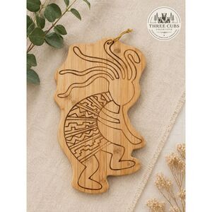 RARE Totally Bamboo Kokopelli Serving Cutting Board New Mexico Wall Art